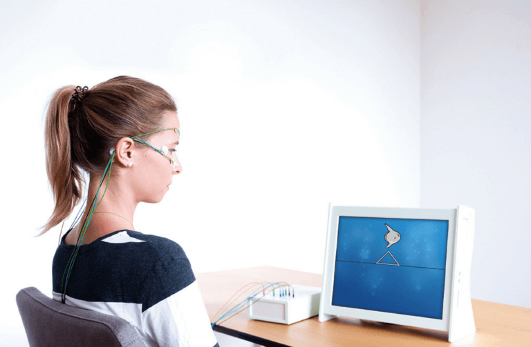 Patient doing Neurofeedback therapy for ADHD